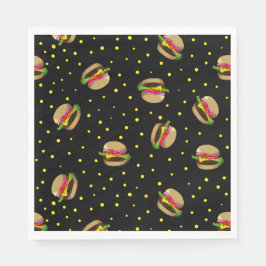 hamburger mönster pappersservett