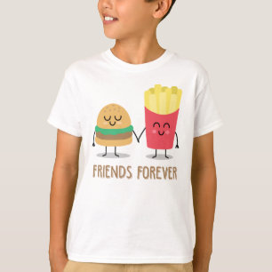 Hamburger och Fransk Fries Best Friend T Shirt