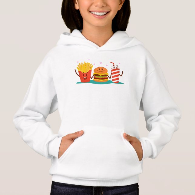 Hamburger och Fransk Fries Best Friend T Shirt (Framsida)