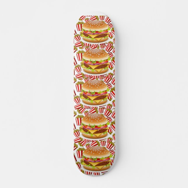 Hamburger och friar mini skateboard bräda 18,5 cm (Framsida)