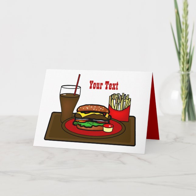 Hamburger Platter-gratulationskort Kort (Framsida)