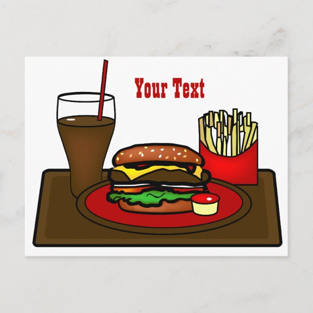 Hamburger Platter-vykort Vykort (Framsida)