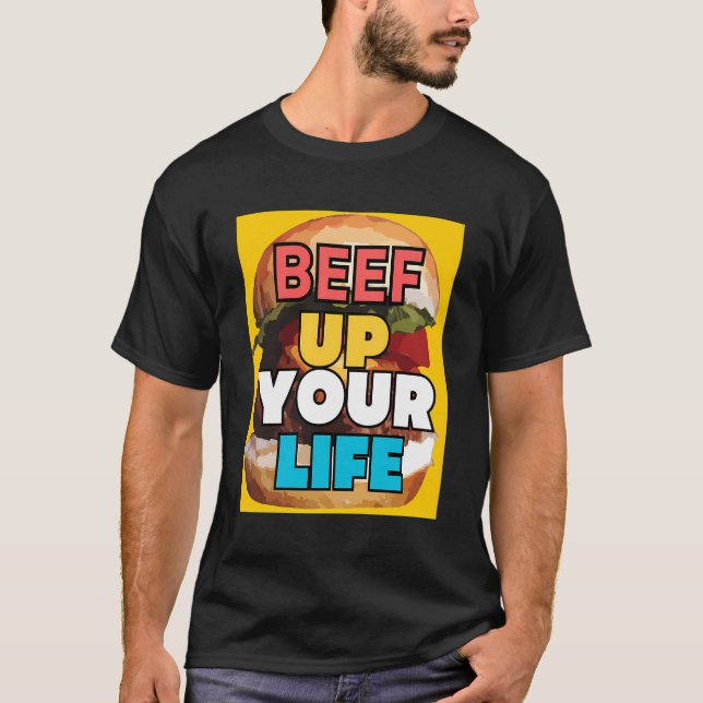 Hamburger Print T-Shirt (Framsida)