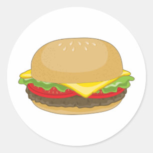 Hamburger Runt Klistermärke