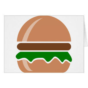Hamburger snabbmat, smörgås hälsningskort