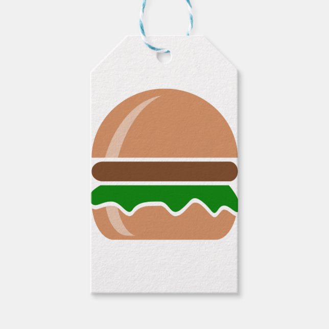 Hamburger snabbmat, smörgås presentetikett (Framsidan)