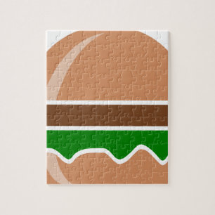 Hamburger snabbmat, smörgås pussel