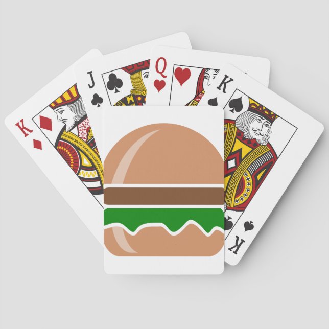 Hamburger snabbmat, smörgås spelkort (Baksidan)