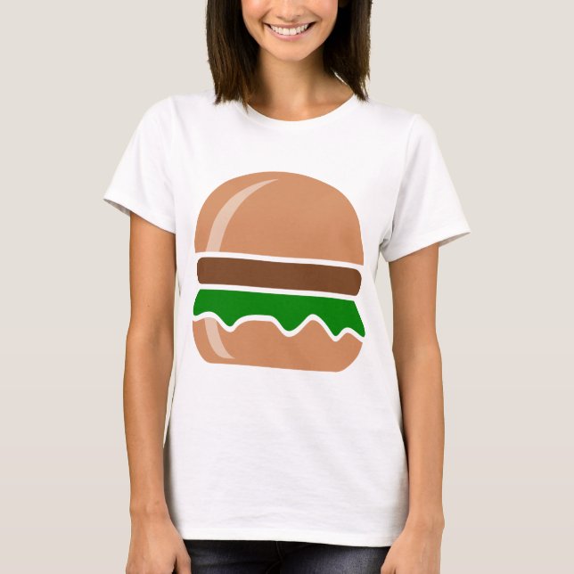 Hamburger snabbmat, smörgås tee shirt (Framsida)