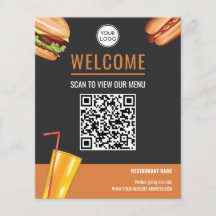 Hamburger snabbmatsrestaurang Skanna för att se me