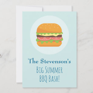 Hamburger- Sommar-BQ-partiets inbjudan