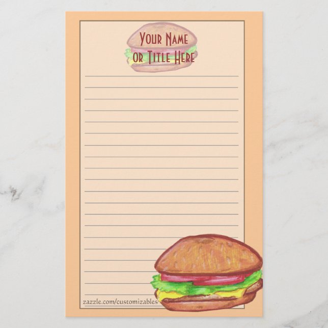 Hamburger Stationery Brevpapper (Framsida)
