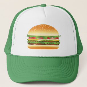 Hamburger Tecknad Illustration Truckerkeps