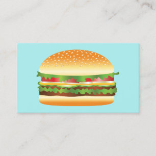Hamburger Tecknad Illustration Visitkort