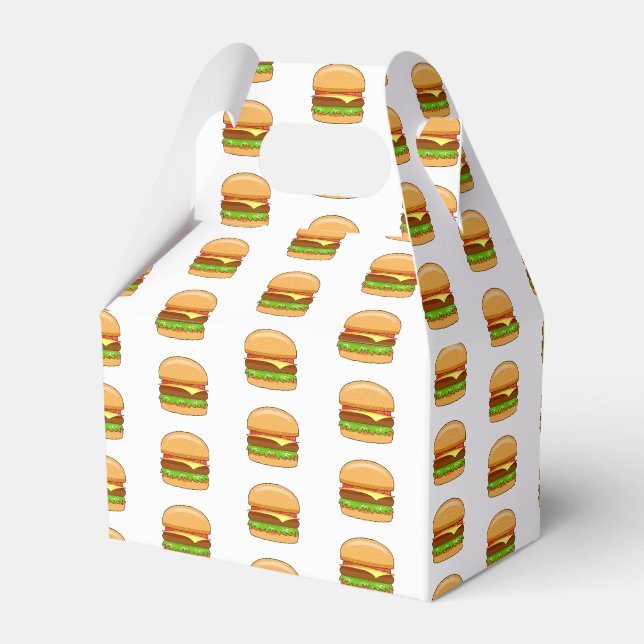Hamburger Vektorillustration Presentaskar (Framsidan Sidan)