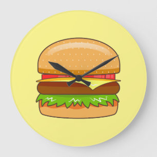 Hamburger Vektorillustration Stor Klocka