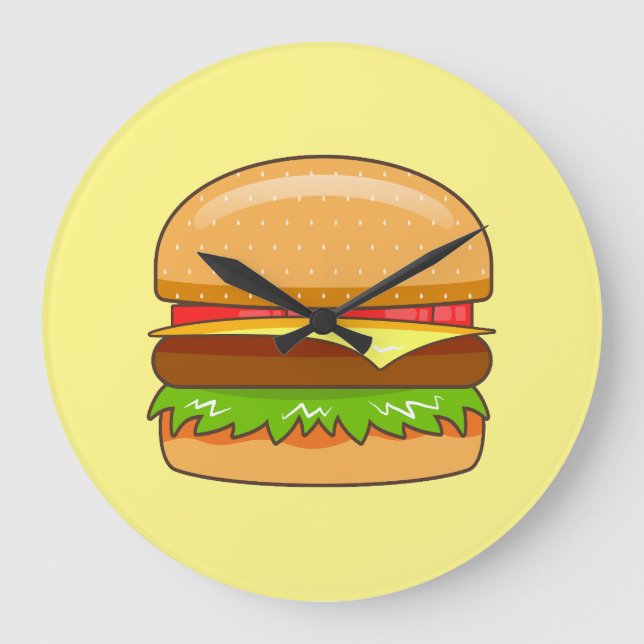 Hamburger Vektorillustration Stor Klocka (Framsida)