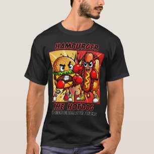 Hamburger vs Hotdog - Picnic Kung T Shirt