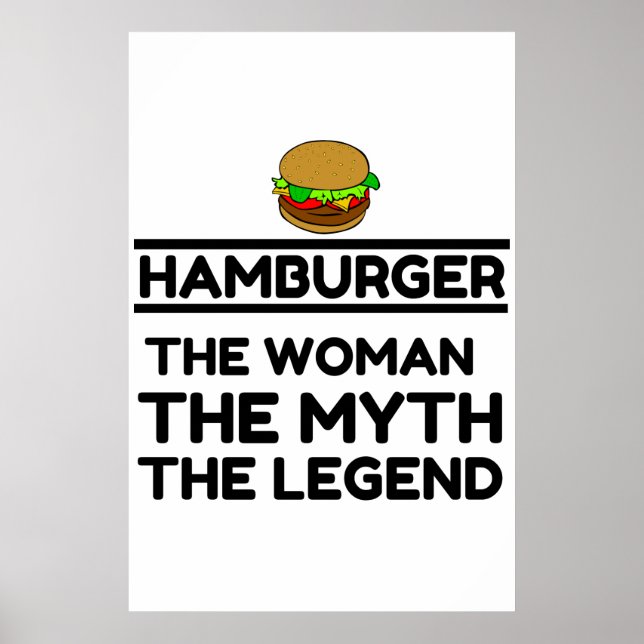 HAMBURGER WOMAN MYTH LEGEND POSTER (Framsidan)