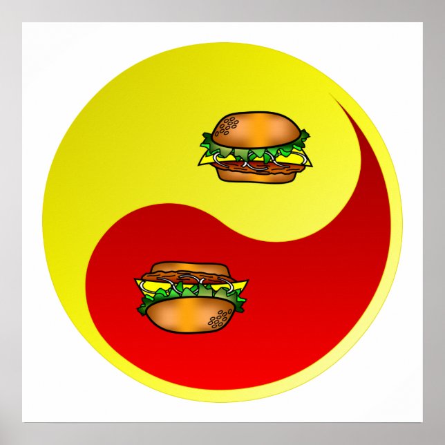 Hamburger Yin Yang Poster (Framsidan)