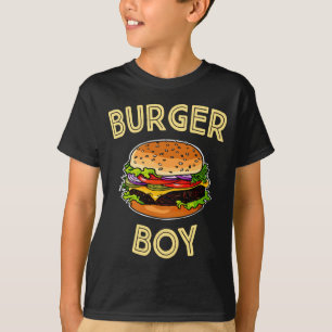 Hamburgerälskare burgare pojke prestation t shirt