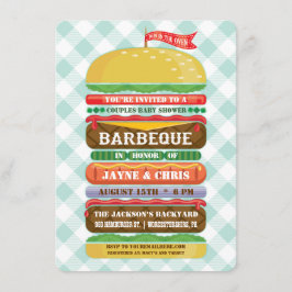 Hamburgerbabyfirande grillfest inbjudningar