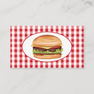 Hamburgerdesign Snabbmatskrog Eller Restaurang Visitkort