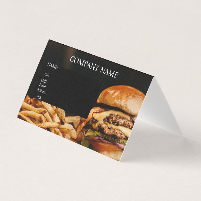 HAMBURGERS FÖR AFFÄRSKORT AV GRUNDMALL KORT (Framsida)