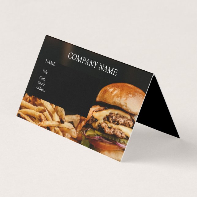 HAMBURGERS FÖR AFFÄRSKORT AV GRUNDMALL VISITKORT (Framsida)