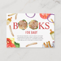 Hamburgers och Flaskor Oh Baby Shower Bok Request