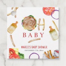 Hamburgers och Flaskor Oh Baby Shower