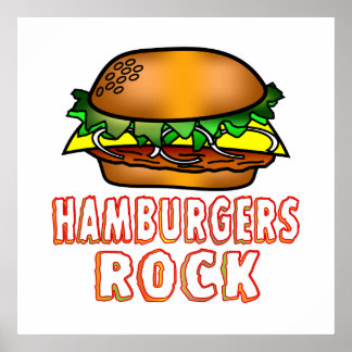 Hamburgers Sten Poster