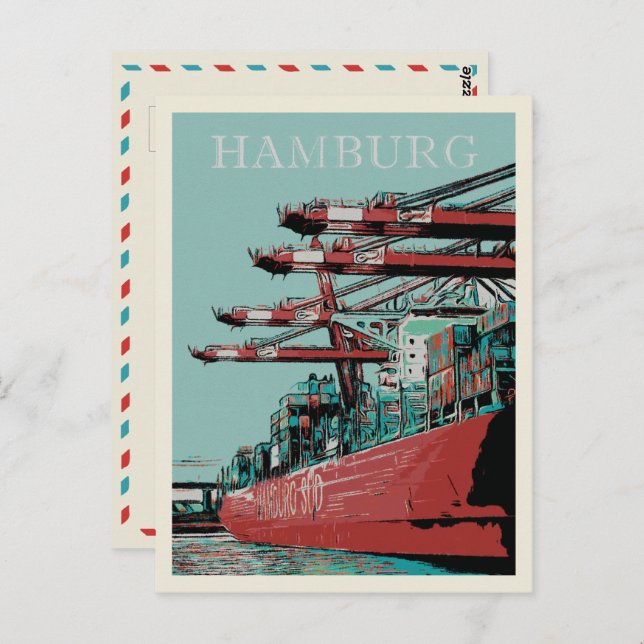 Hamburgs hamn - Ikonisk hamnstad Vykort (Fram/baksida)