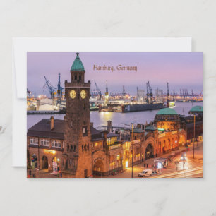 Hamburgs Tysklanda cityscape-foto Julkort
