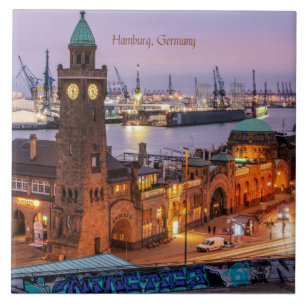 Hamburgs Tysklanda cityscape-foto Kakelplatta