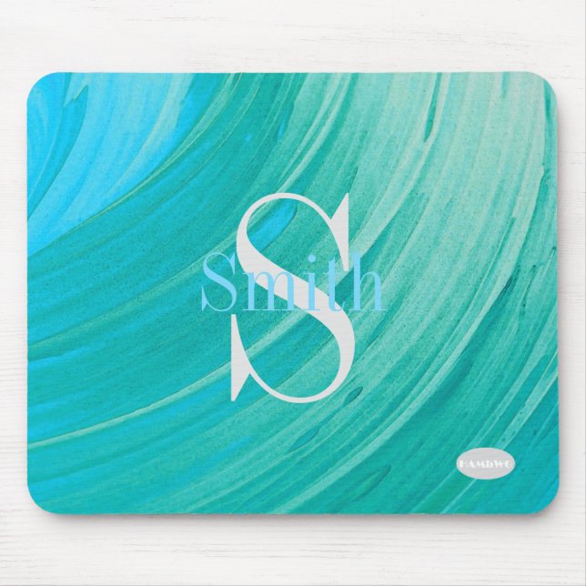 HAMbWG - Aqua Swirl Monogram Musmatta (Framsidan)