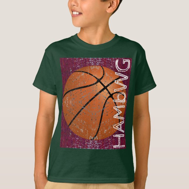 HAMbWG - Barns T-Shirt - basketboll (Framsida)