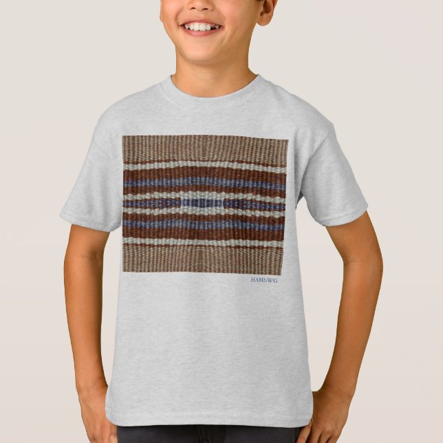 HAMbWG - Barns T-Shirt - Hipster Brown Blue (Framsida)