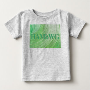 HAMbWG - Barns T-Shirt - Lime Swirl med Logotyp