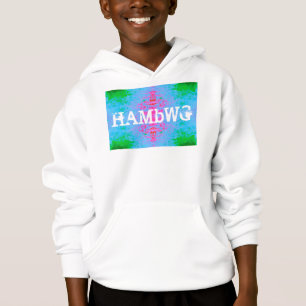 HAMbWG - Barns T-Shirt - Rosa av blå Grönt