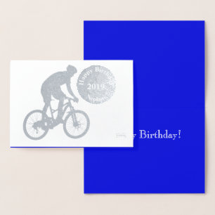 HAMbWG - Bike Rider Birthday Folierat Kort