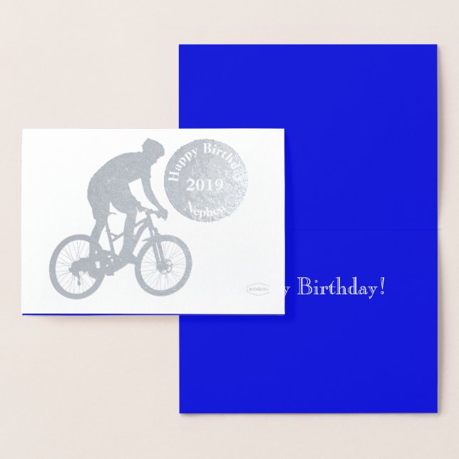 HAMbWG - Bike Rider Birthday Folierat Kort (Display)