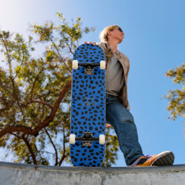 HAMbWG Blue Leopard Mini Skateboard Bräda 18,5 Cm