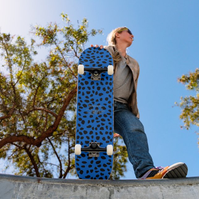 HAMbWG Blue Leopard Mini Skateboard Bräda 18,5 Cm (Utomhus 1)