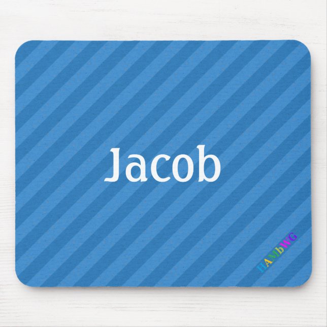 HAMbWG - Datormus - blå diagonal Musmatta (Framsidan)