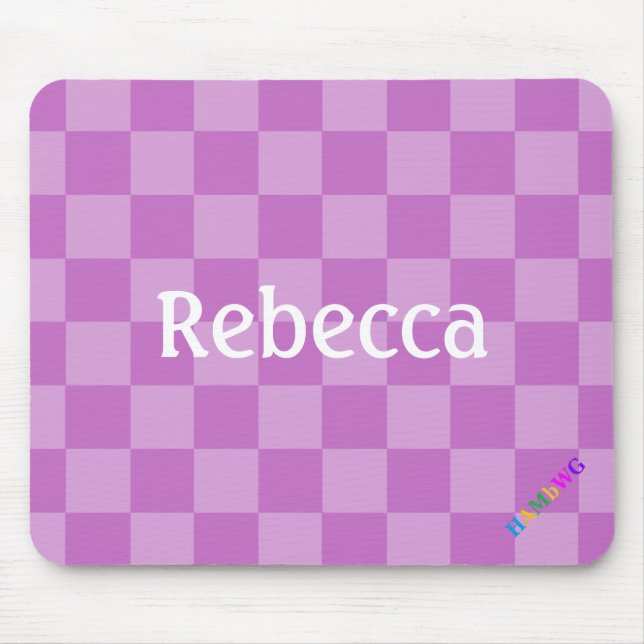 HAMbWG - Datormus - Lilac Checker diagonal Musmatta (Framsidan)