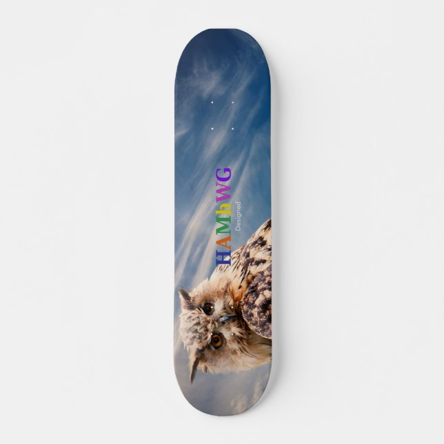 HAMbWG Designad Skateboard - Perspektiv Uggla (Framsida)