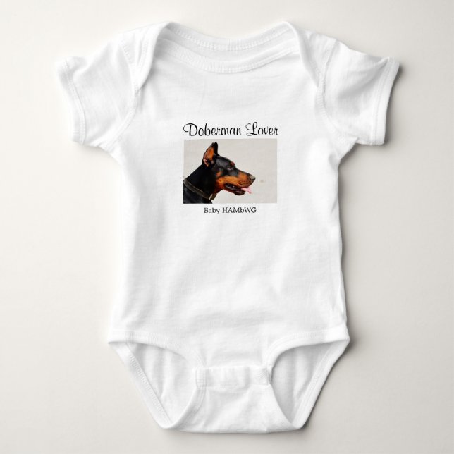 HAMbWG - Doberman Älskare - Baby T-Shirt eller Sna (Framsida)