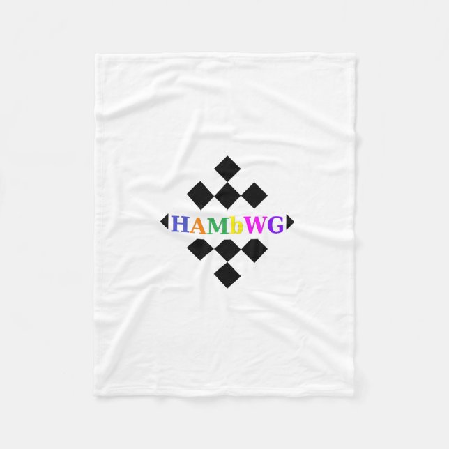 HAMbWG - Fleece Blanket - Checker med Logotyp (Framsidan)