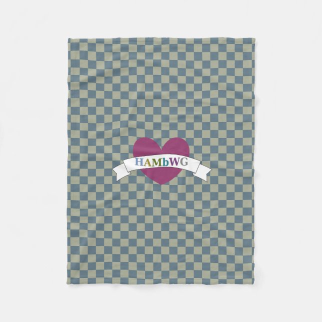 HAMbWG - Fleece Blanket - Gingham W Heart (Framsidan)